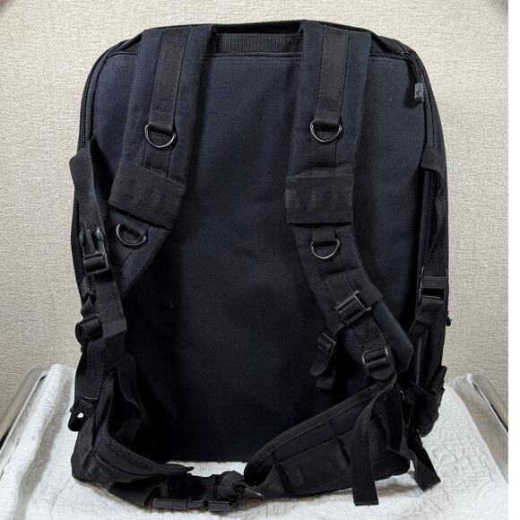 Piper Gear Black Hardback Tactical Military Style Backpack MOLLE Outdoor Pack - Picture 2 of 14